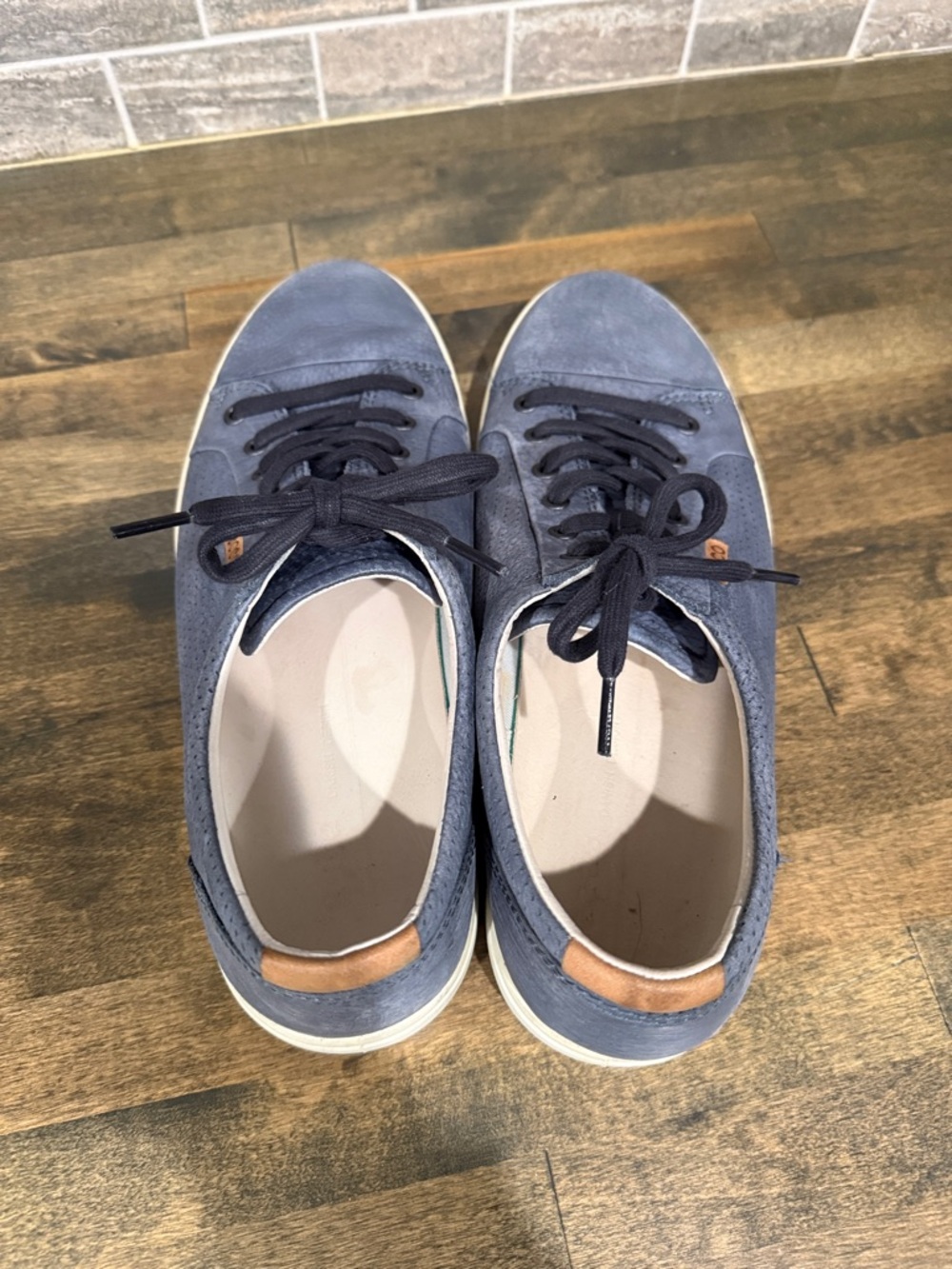 ECCO Soft 7 Marine Perforated Navy Low Top Sneakers Men's size 11 (EU 45) - Picture 4 of 13